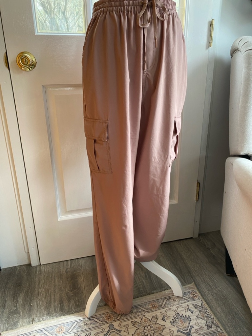 Love Tree Dusty Mauve Cargo Jogger Pants